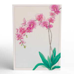Watercolor Orchid Lovepop Card