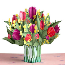 Load image into Gallery viewer, Cheerful Tulips Lovepop Card
