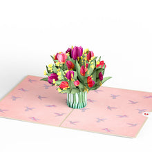 Load image into Gallery viewer, Cheerful Tulips Lovepop Card
