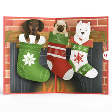 Load image into Gallery viewer, Christmas Dog Stockings Lovepop Card
