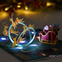 Load image into Gallery viewer, Magic of Christmas Santa&#39;s Sleigh Light-Up Lovepop card
