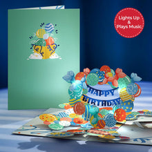 Load image into Gallery viewer, Happy Birthday Balloons Music and Lights Lovepop Card
