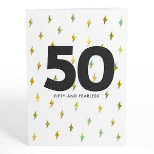 Fifty and Fearless 50th Birthday Lovepop Card