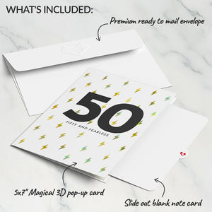Fifty and Fearless 50th Birthday Lovepop Card