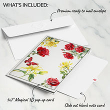 Load image into Gallery viewer, Born to Bloom: June Birth Month Flowers Lovepop card
