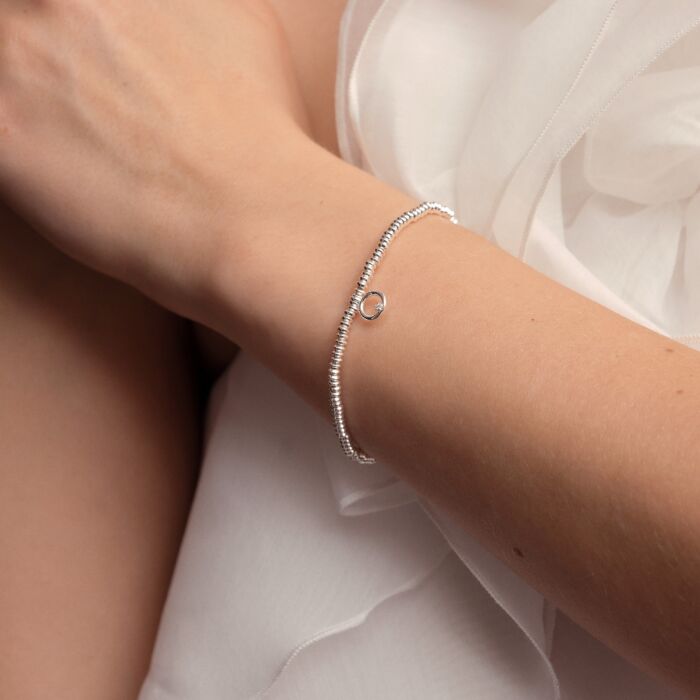 Laboratory Grown Diamond A Little 'One in A Million' Bracelet In Silver Plating