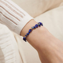 Load image into Gallery viewer, Lapis Lazuli Manifestones Adjustable Bracelet In Gold-Tone Plating
