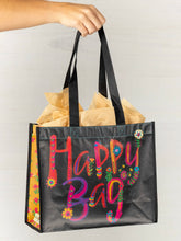 Load image into Gallery viewer, Large Tote - Charcoal Happy Bag
