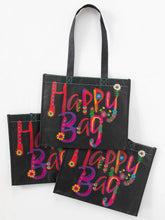 Load image into Gallery viewer, Large Tote - Charcoal Happy Bag
