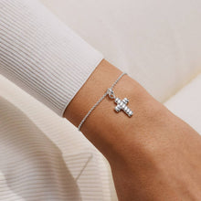 Load image into Gallery viewer, Loved By You Cross Bracelet In Silver Plating
