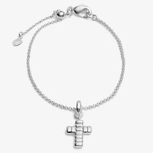 Load image into Gallery viewer, Loved By You Cross Bracelet In Silver Plating
