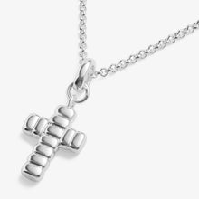 Load image into Gallery viewer, Loved By You Cross Necklace In Silver Plating
