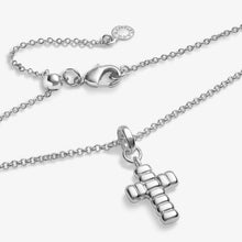 Load image into Gallery viewer, Loved By You Cross Necklace In Silver Plating
