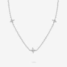 Load image into Gallery viewer, Loved By You Cubic Zirconia Clover Necklace In Silver Plating
