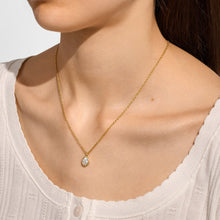 Load image into Gallery viewer, Loved By You Molten Cubic Zirconia Necklace In Gold-Tone Plating

