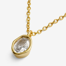 Load image into Gallery viewer, Loved By You Molten Cubic Zirconia Necklace In Gold-Tone Plating

