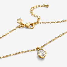 Load image into Gallery viewer, Loved By You Molten Cubic Zirconia Necklace In Gold-Tone Plating
