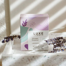 Load image into Gallery viewer, Luxe Lavender + Oat Shower Steamer Fizzy Bomb
