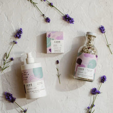 Load image into Gallery viewer, Luxe Lavender + Oat Shower Steamer Fizzy Bomb
