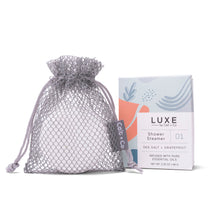 Load image into Gallery viewer, Luxe Sea Salt + Grapefruit Shower Steamer Fizzy Bomb
