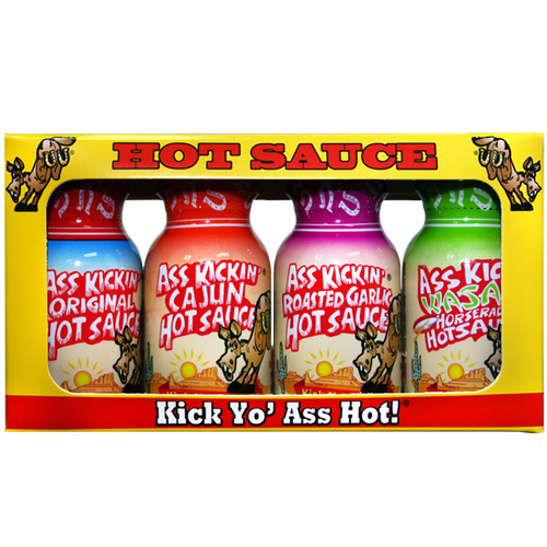 Travel Size Ass Kickin’ Hot Sauce 4 Pack