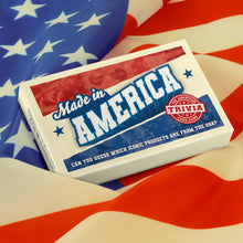 Load image into Gallery viewer, Card game box labeled 'Made in America' on an American flag background
