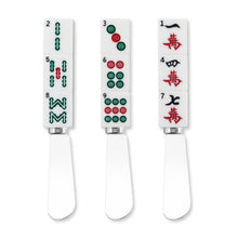Load image into Gallery viewer, Mahjong Bam Dot Crack Cheese Spreaders Set of 3

