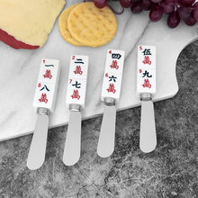 Load image into Gallery viewer, Mahjong Characters of Wisdom Resin Cheese Spreader - Set of 4
