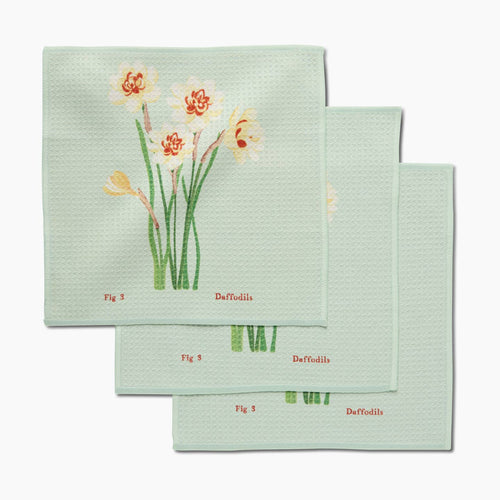 March Daffodils Dishcloth Set of 3 by Geometry