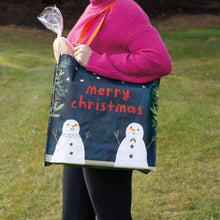 Load image into Gallery viewer, Market Tote - Merry Christmas Snowmen
