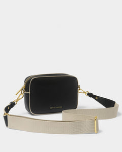Marni Mini Crossbody Bag in Black/Light Sand