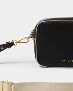 Marni Mini Crossbody Bag in Black/Light Sand