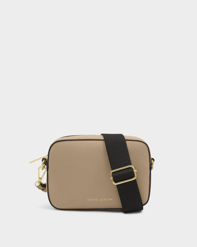 Marni Mini Crossbody Bag in Light Taupe/Charcoal