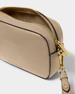 Marni Mini Crossbody Bag in Light Taupe/Charcoal