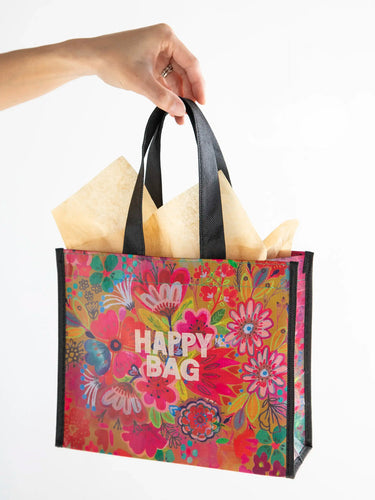 Medium Tote - Happy Bag Olive Floral