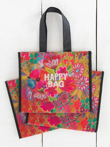 Medium Tote - Happy Bag Olive Floral