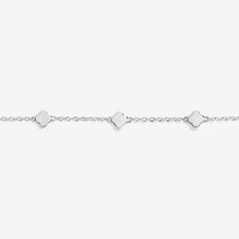 Load image into Gallery viewer, Mini Charms Clovers Bracelet In Silver Plating
