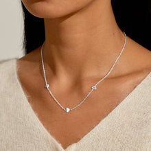 Load image into Gallery viewer, Mini Charms Hearts Necklace In Silver Plating
