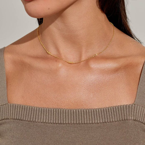 Mini Charms Infinity Necklace In Gold-Tone Plating