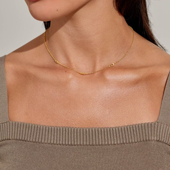 Mini Charms Infinity Necklace In Gold-Tone Plating