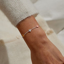 Load image into Gallery viewer, Mini Charms Moon, Heart, And Stars Bracelet In Silver, Gold-Tone And Rose Gold-Tone Plating
