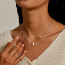 Load image into Gallery viewer, Mini Charms Moon, Heart, And Stars Necklace In Silver, Gold-Tone And Rose Gold-Tone Plating
