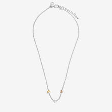 Load image into Gallery viewer, Mini Charms Moon, Heart, And Stars Necklace In Silver, Gold-Tone And Rose Gold-Tone Plating
