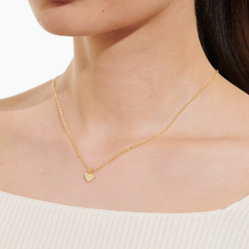 Mini Charms Pavé Heart Necklace