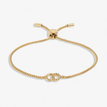 Load image into Gallery viewer, Mini Charms Pavé Linked Circles Bracelet In Gold-Tone Plating
