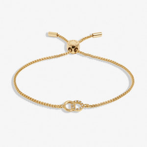 Mini Charms Pavé Linked Circles Bracelet In Gold-Tone Plating
