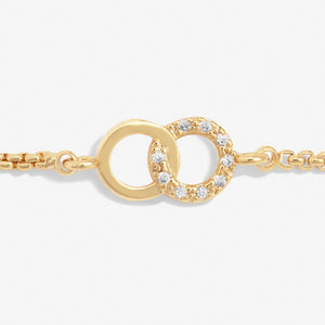 Mini Charms Pavé Linked Circles Bracelet In Gold-Tone Plating