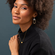 Load image into Gallery viewer, Modern Stone Chandelier Earring - Sunstone/Gold
