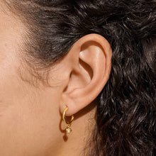 Load image into Gallery viewer, Moments To Shine 'Perfectly You' Hoop Earrings In Gold-Tone Plating

