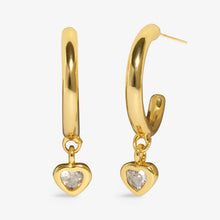 Load image into Gallery viewer, Moments To Shine 'Perfectly You' Hoop Earrings In Gold-Tone Plating
